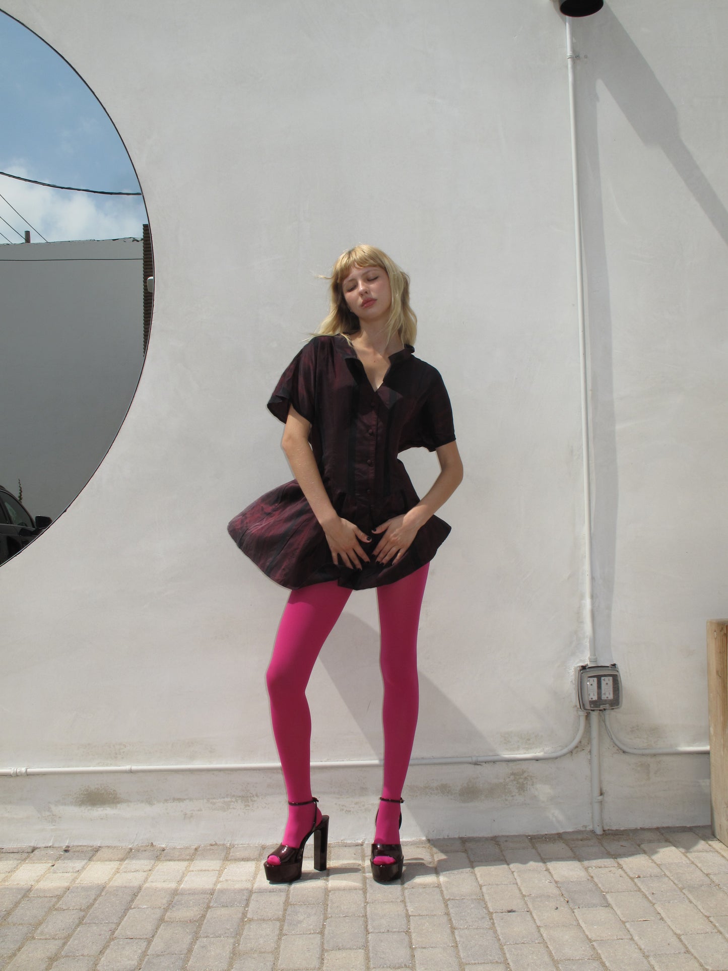 The Powder Dress - Burgundy Plaid