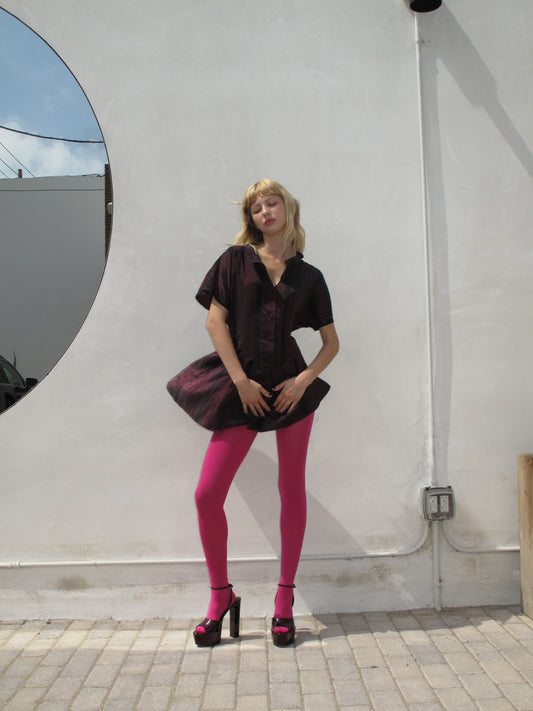 The Powder Dress - Burgundy Plaid