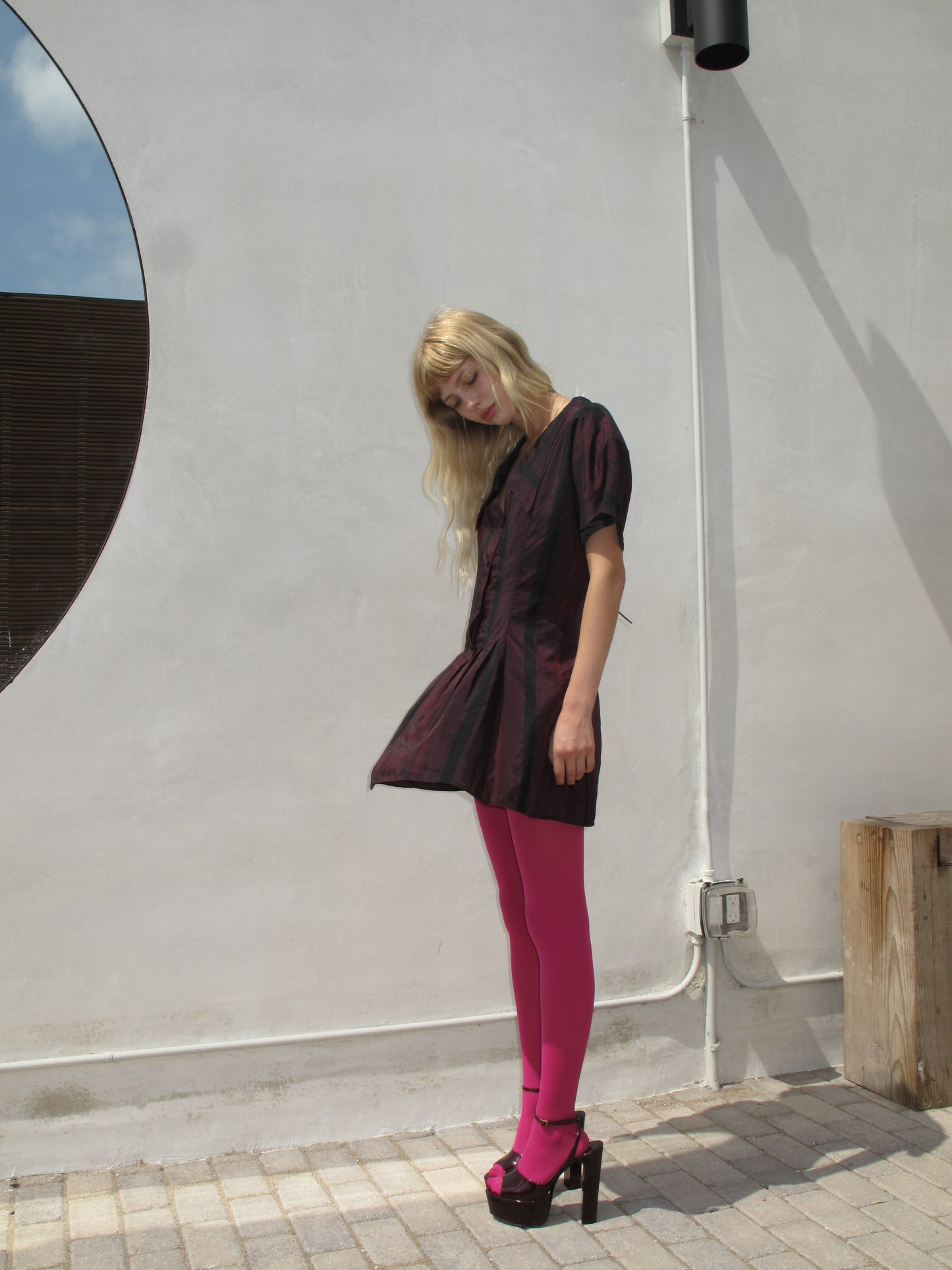 The Powder Dress - Burgundy Plaid